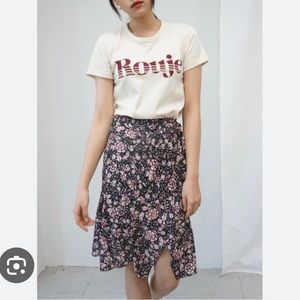 Rouje Ciel Blue Cotton Rémi Logo T-shirt